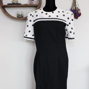 80s Polka Dot Pencil Dress